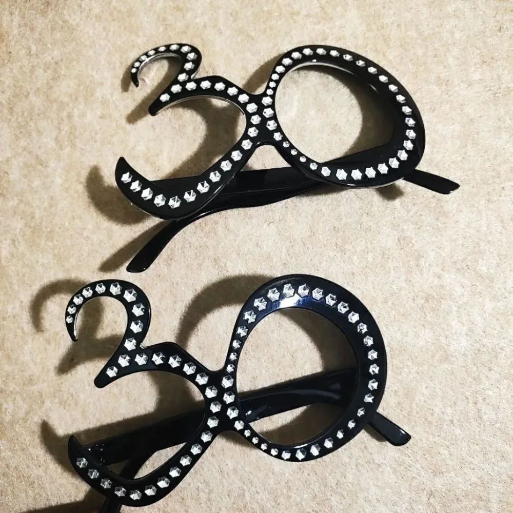 Black Rhinestone 30th Birthday 30th Anniversary Party Favor Eyeglasses